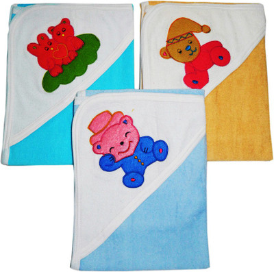 

Crack4Deal Plain  Hooded Baby Blanket(Polyester, Multicolor