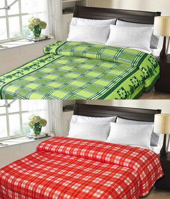 

Sanvi Traders Floral Double Blanket(Microfiber, Multicolor)