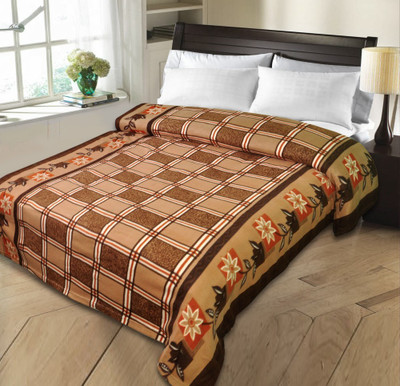 

Sanvi Traders Floral Double Coral Blanket(Microfiber, Multicolor)