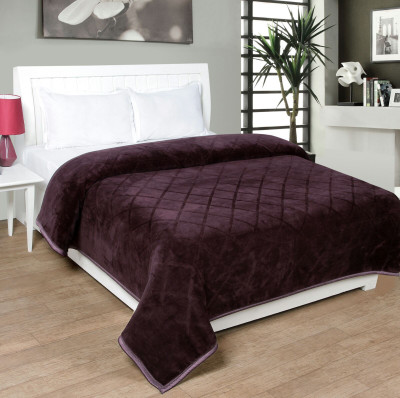 

Zesture Checkered  Mink Blanket(Microfiber, Lavender