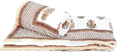 

Kaarigar Printed Double Comforter(Cotton, Brown)