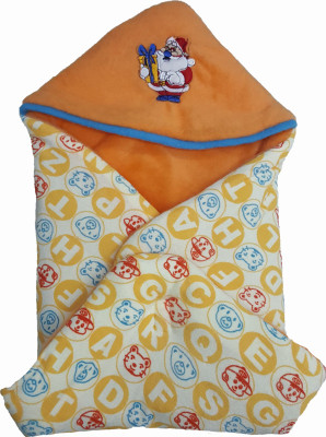 

Brandonn Polka  Hooded Baby Blanket(Microfiber, Cream