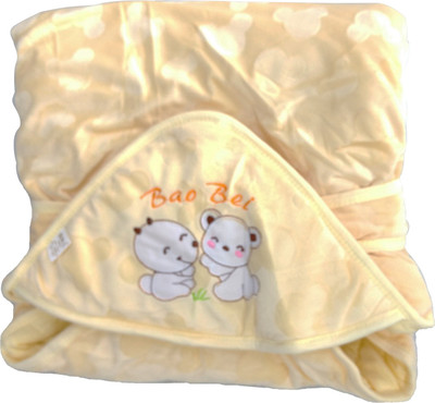 Xinbaoyuan Printed ,  Hooded Baby Blanket(Polyester, Peach