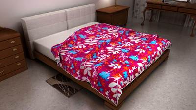 

The Home Ingredients Floral  Blanket(Polyester, Purple