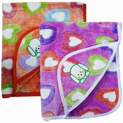 

Brandonn Polka  Hooded Baby Blanket(Microfiber, Multicolor