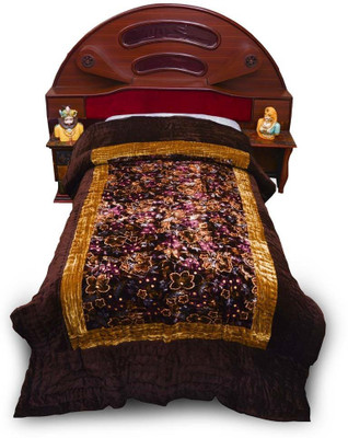 50% OFF on Home India Embroidered Single Quilt(Red)