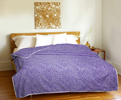 

Divine Casa Printed  Dohar(Polyester, Purple, White