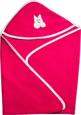 

Utc Garments Plain  Hooded Baby Blanket(Microfiber, Pink
