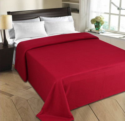 

Super India Plain  Coral Blanket(Polyester, Red