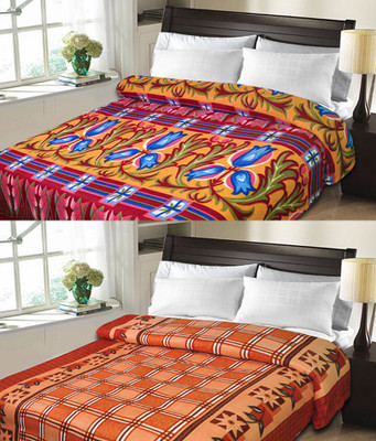 

Sanvi Traders Floral Double Blanket(Microfiber, Multicolor)