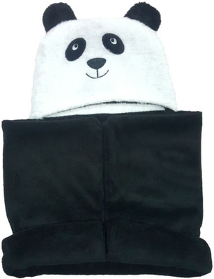 

Brandonn Printed  Hooded Baby Blanket(Microfiber, Black
