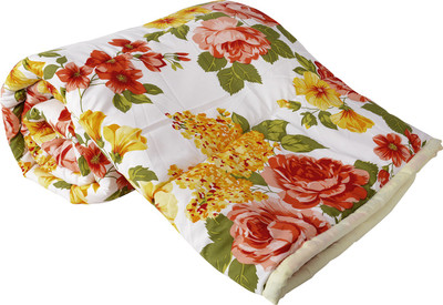 CLASIKO Floral Double Comforter(Cotton, Red, White, Yellow) CLASIKO Floral Double Comforter(Cotton, Red, White, Yellow)