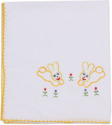 

Ole Baby Embroidered  Swadding Baby Blanket(Cotton, Yellow