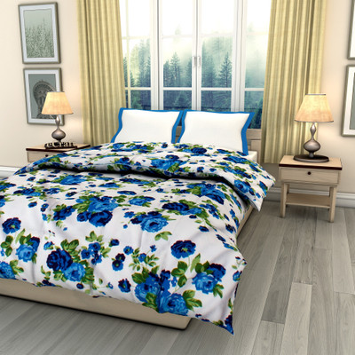 

eCraftIndia Floral Single Comforter(Poly Cotton, Multicolor)