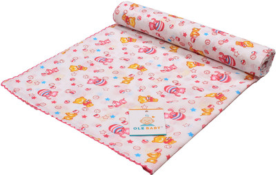 

Ole Baby Printed  Swadding Baby Blanket(Microfiber, Pink