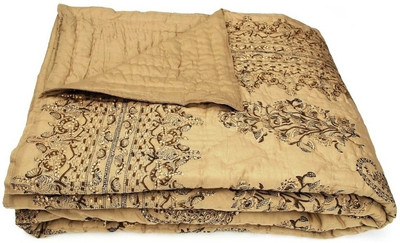 52% OFF on Style and Fashion Abstract Double Quilt(Cotton, Brown)