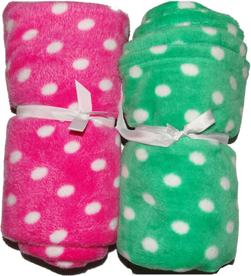 

Love Bird Unisex Fur Baby Blanket Set Of 2(Fur, Multicolor