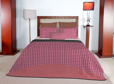 

Solaj Geometric Double Comforter(Cotton, Red)