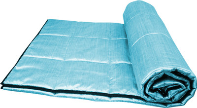 64% OFF on Zikrak Exim Geometric Queen Comforter(Silk, Light Blue, Blue)