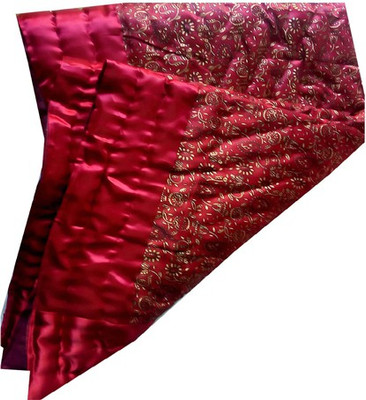 

Royal Minchem Floral Single Comforter(Satin, Maroon)