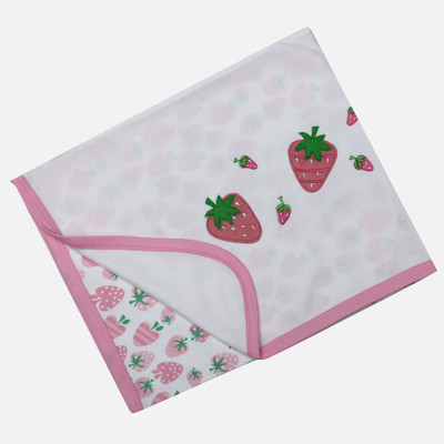 

Kaboos Embroidered, Motifs  Crib Baby Blanket(Cotton, Pink
