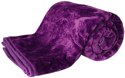 

Shopping Store Floral Double Blanket(Microfiber, Purple)