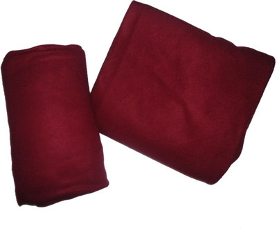 

ExpressionsHome Checkered  Coral Blanket(Microfiber, Maroon