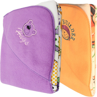 

My NewBorn Cartoon  Hooded Baby Blanket(Polyester, Purple, Beige, Beige;purple