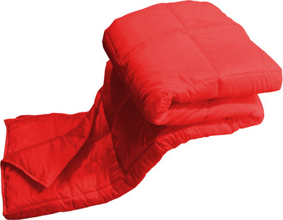 13% OFF on Zikrak Exim Checkered Double Dohar(Plyester, Red)