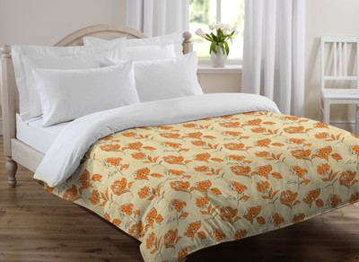 

Bella Casa Floral  Comforter(Polyester, Beige