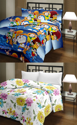 63% OFF on PrintStar Floral Single Dohar Multicolor(AC Dohar, Set of 2 AC Blankets)