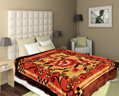 

Home Candy Floral  Mink Blanket(Microfiber, Multicolor