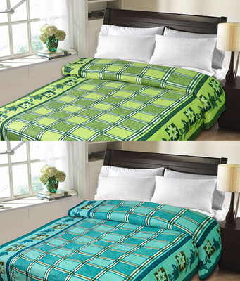 

Sanvi Traders Floral Double Blanket(Microfiber, Multicolor)