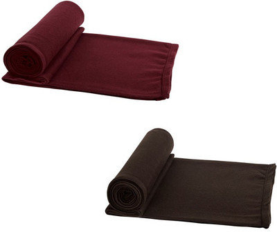 AAZEEM Solid Single Fleece Blanket for  AC Room(Microfiber, Multicolor)
