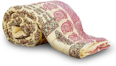 

Kaarigar Floral Double Comforter(Cotton, Red)