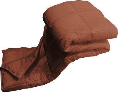 37% OFF on Zikrak Exim Checkered Queen Comforter(Microfiber, Brown)