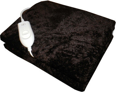 Expressions Solid Single Electric Blanket for  Heavy Winter(Polyester, Brown)