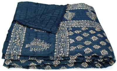 

Marwal Floral  Quilt(Cotton, Dark Blue