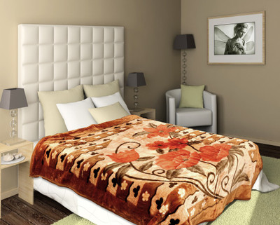

Home Candy Floral  Mink Blanket(Microfiber, Multicolor