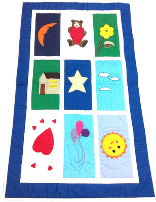 

Hugs N Rugs Embroidered  Top Sheet(Cotton, Multicolor