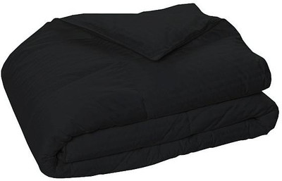 9% OFF on LNT Striped Single Quilt(Microfiber, Black)