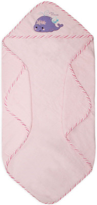 

Wonder Kids Printed  Hooded Baby Blanket(Microfiber, Pink