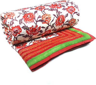 

Jain International Floral  Comforter(Cotton, Multicolor