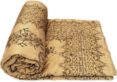 51% OFF on Buyclues Abstract Single Quilt(Cotton, Gold)