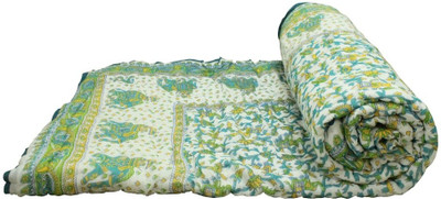 

Onlinemaniya Abstract Single Comforter(Cotton, Green)