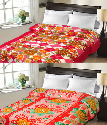 

Sanvi Traders Checkered Double Blanket(Microfiber, Yellow)