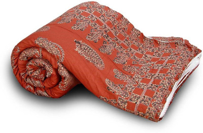 

Kaarigar Floral Double Comforter(Cotton, Red)