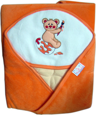 7% OFF on Tiny Care Checkered Single Blanket(Cotton, Orange) 7% OFF on Tiny Care Checkered Single Blanket(Cotton, Orange)