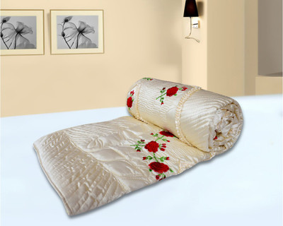 47% OFF on Easy Clean Embroidered Double Comforter(Microfiber, Yellow)