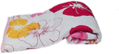 

eCraftIndia Floral  Comforter(Poly Cotton, Pink, White